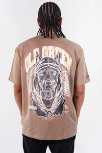 Camiseta Semi Oversize Dog Taup