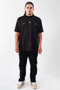 Camiseta Semi Oversize Joint Negro