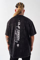 Camiseta Semi Oversize Joint Negro Teñido