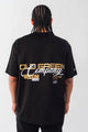 Camiseta Semi Oversize Sageness Negro/Dorado