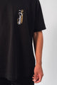 Camiseta Semi Oversize Sageness Negro/Dorado