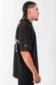 Camiseta Semi Oversize Sageness Negro/Dorado