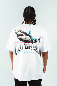 Camiseta Semi Oversize Shark Blanco