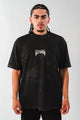 Camiseta Semi Oversize Shark Negro Teñido