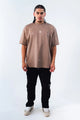 Camiseta Semi Oversize Joint Taupe