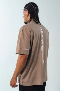 Camiseta Semi Oversize Joint Taupe