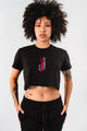 Crop Top Sageness Negro/Rosa