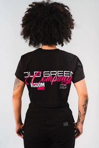 Crop Top Sageness Negro/Rosa