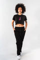 Crop Top Sageness Negro/Rosa