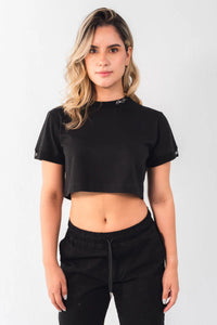 Crop Top Signature Negro